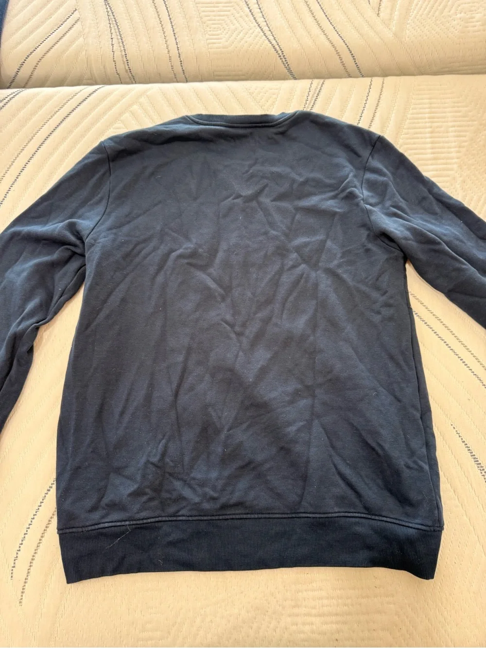 True Religion Navy Pullover with Yellow Logo Graphic